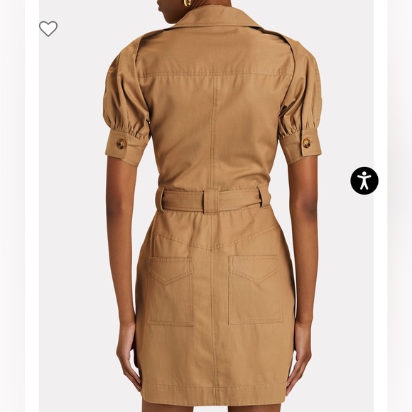 Derek Lam Echo Belted Twill Utility Dress - Size 10 - Picture 5 of 6